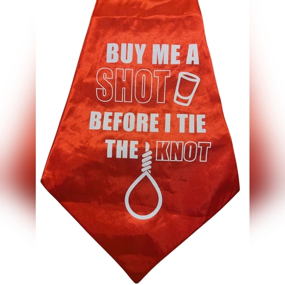 Bachelor Large-Giant Tie. Red Necktie - Picture 5 of 6